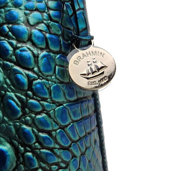 BRAHMIN Shira Peacock Shimmer Bucket Bag - Picture 8 of 12